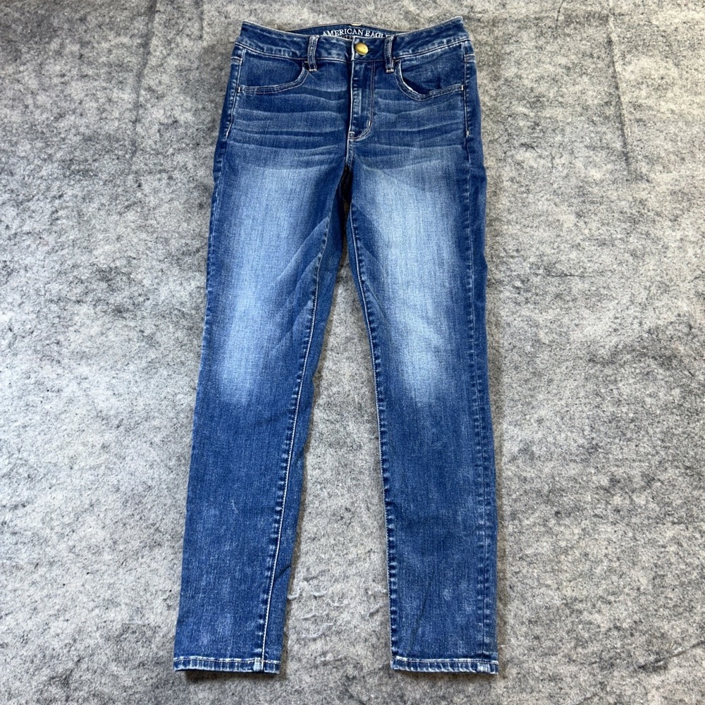 American Eagle Outfitters Jeans Women's 6 Short Blue Aeo Denim High-Rise Jegging